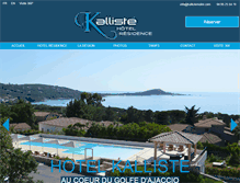 Tablet Screenshot of hotel-kalliste-porticcio.com